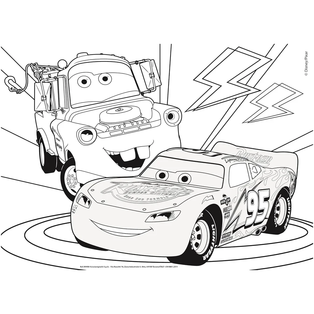 Verdák 2 az 1-ben 24db-os puzzle és színező 35x25cm - Lisciani kép 3