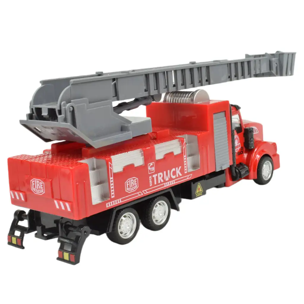 Fire Rescue: Lendkerekes tűzoltósági létrás kamion 22cm kép 3