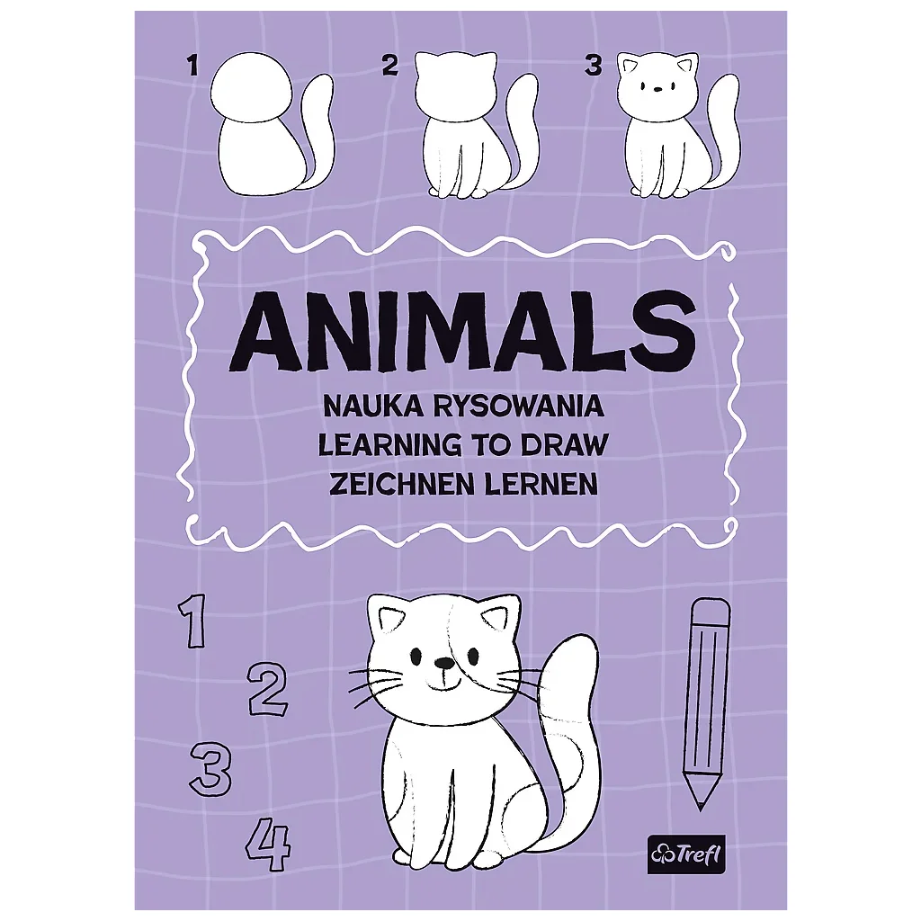 Rajzolj állatokat lépésről lépésre foglalkoztató füzet - Trefl