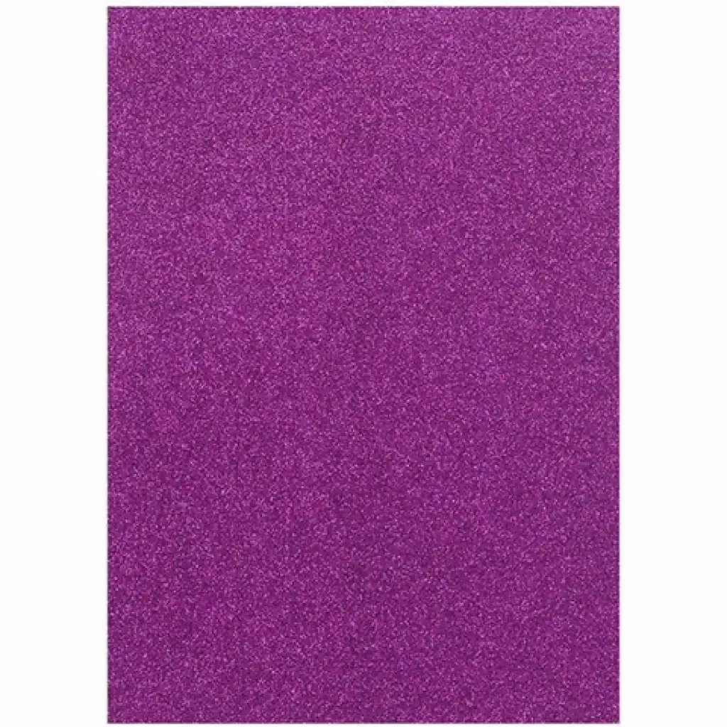 Spirit: Dekorációs csillámos habszivacs lap lila színben A/4 1db