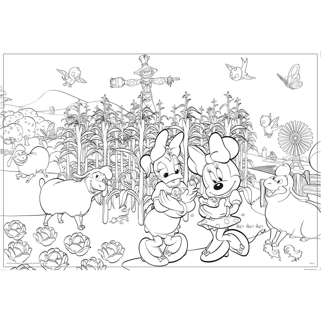 Minnie egér 2 az 1-ben maxi 150db-os puzzle és színező 70x50cm - Lisciani kép 2