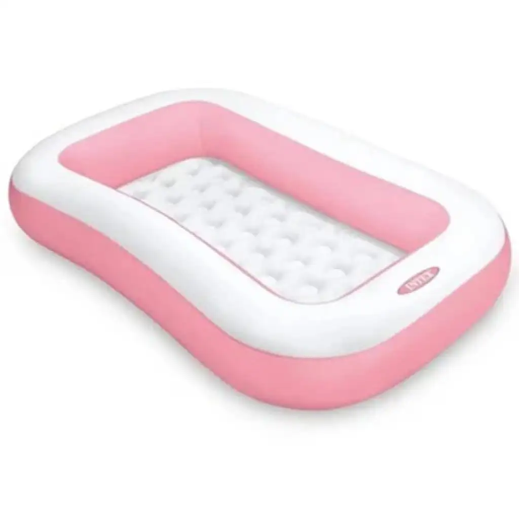 Négyszögletes rózsaszín gyermekmedence 166x100x25cm - Intex