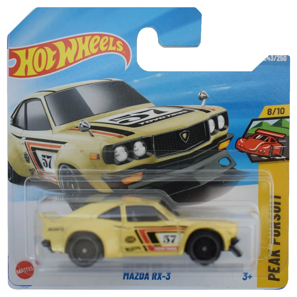 Hot Wheels: Mazda RX-3 sárga kisautó 1/64 - Mattel