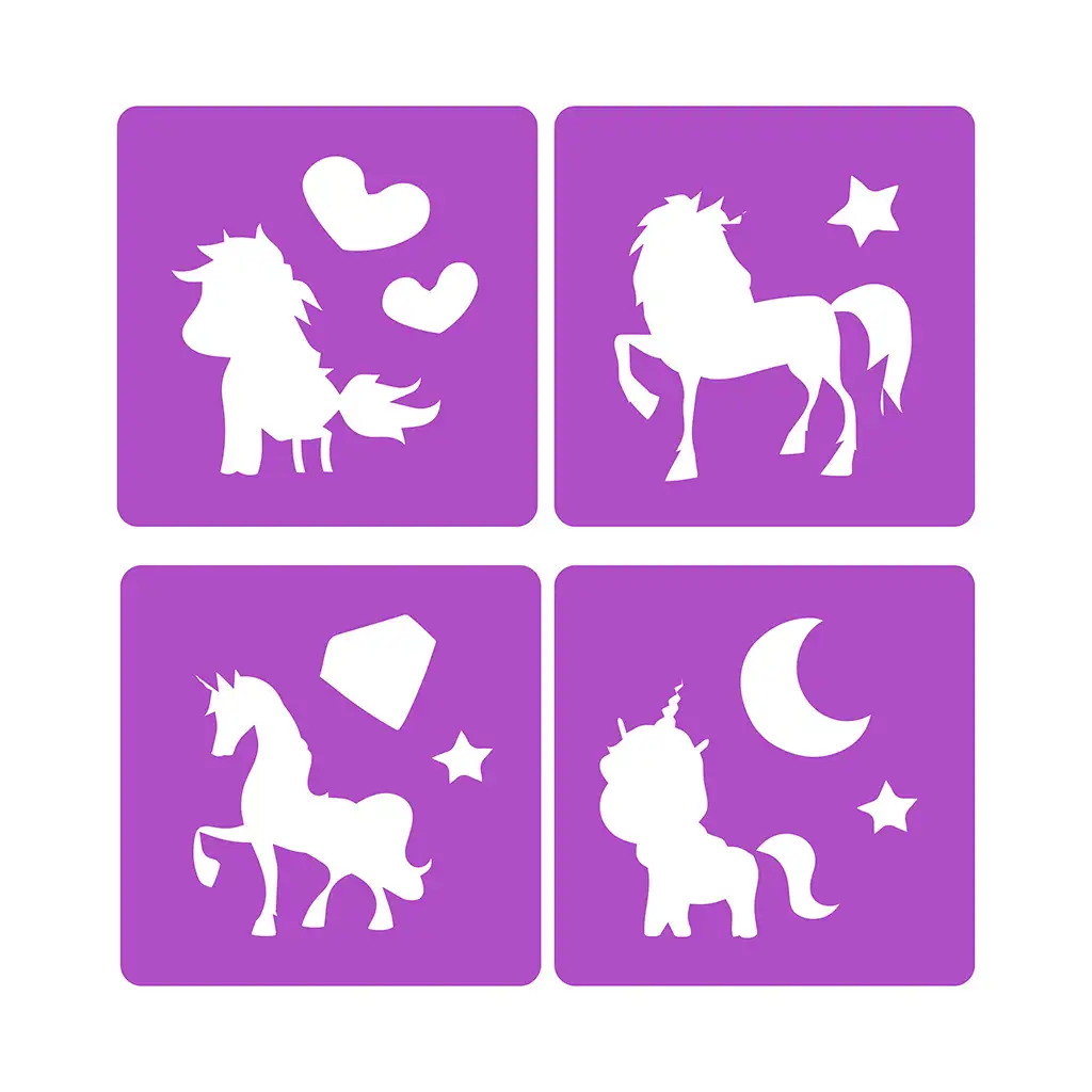 Dream Horse: Aszfaltkréta szett unikornis sablonnal kép 2