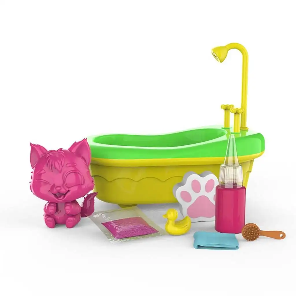 Washy Friends: Color Reveal Pancsoló cicusok káddal és kiegészítőkkel - Szörmi kép 2