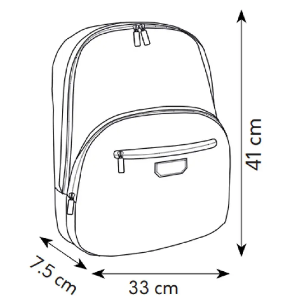 Spirit: Fekete színű műbőr lekerekített iskolatáska, hátizsák 41x33x7,5cm kép 4