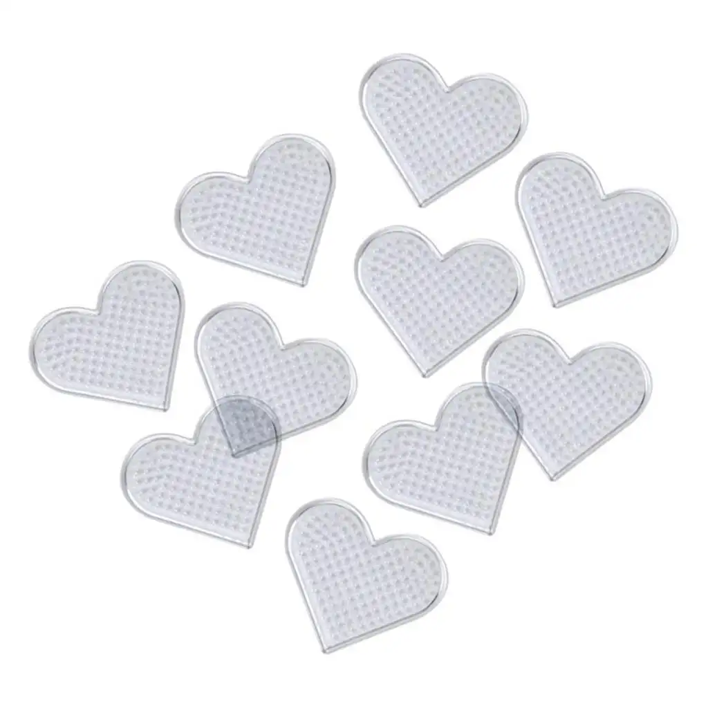 PlayBox: Szív alakú alaplap csomag 5mm-es MIDI vasalható gyöngyökhöz 10db-os szett