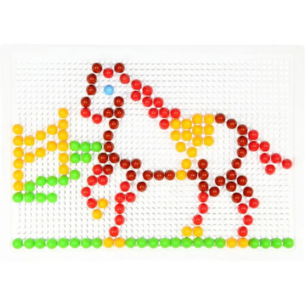 LENA: Mosaik Áttetsző pötyi kreatív szett 10mm 200db-os kép 4