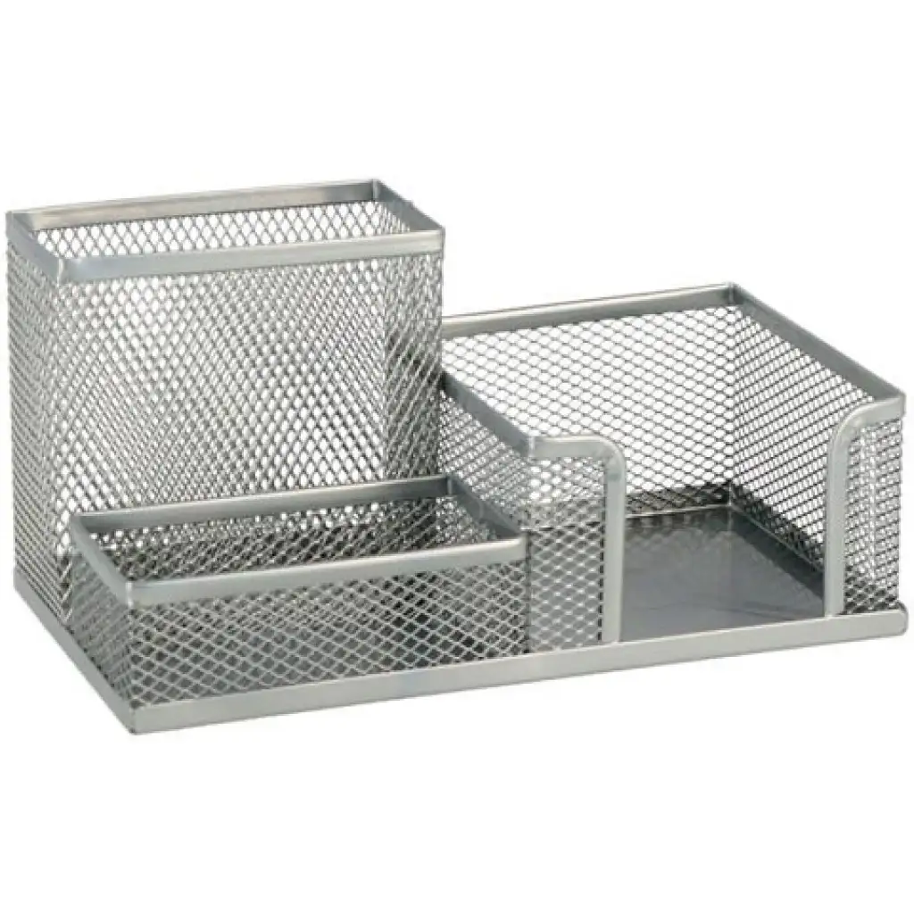 Spirit: Asztali három részes írószertartó fémhálós ezüst