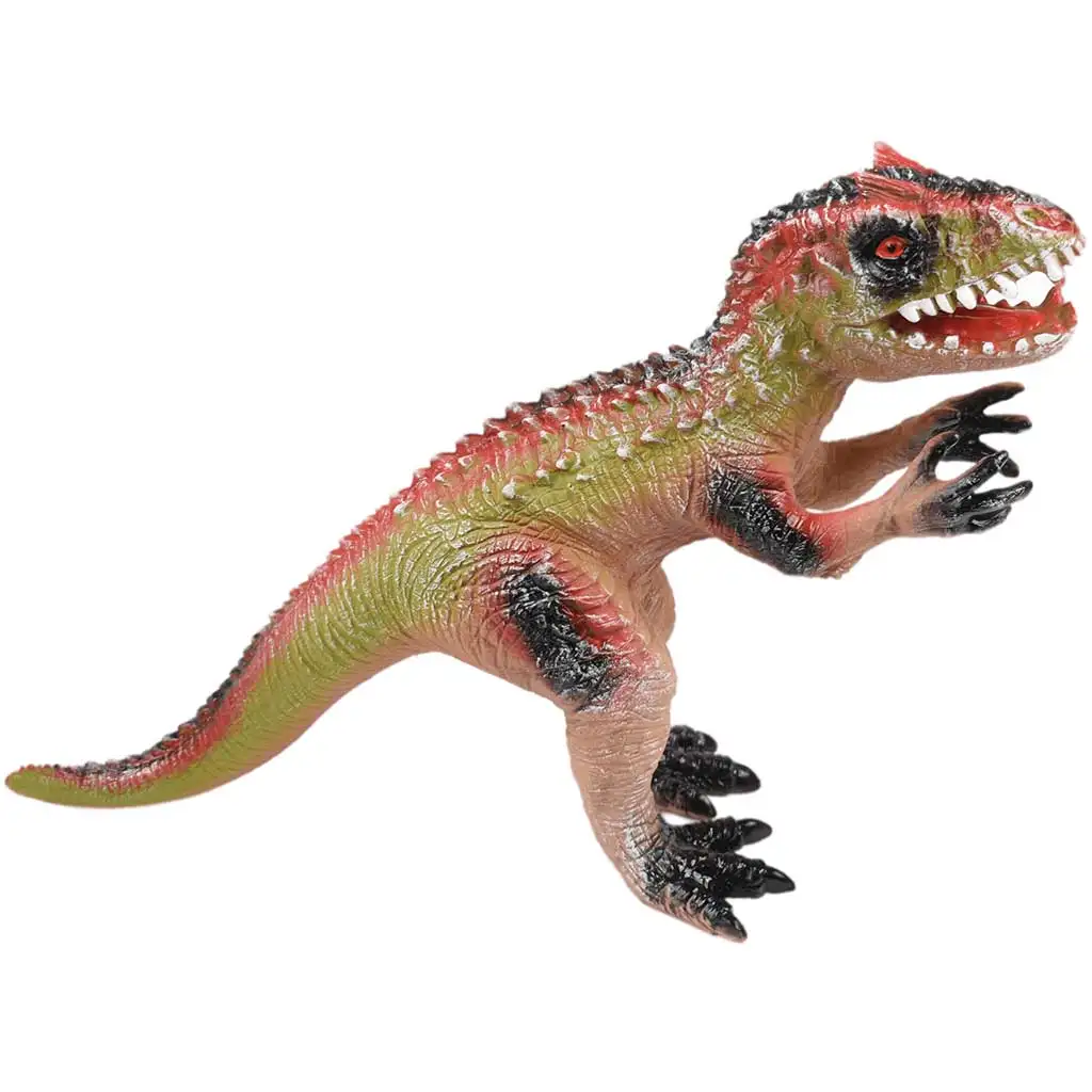 Dino World: Vinyl anyagú hangot adó Velociraptor dinoszaurusz figura pamut töltéssel 35cm kép 2