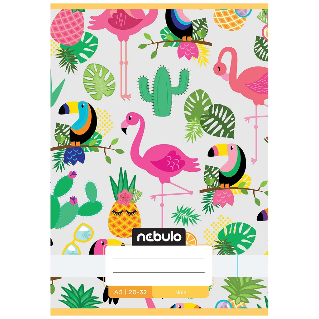 Nebulo: Tűzött tukán mintás sima füzet 20-32 A/5