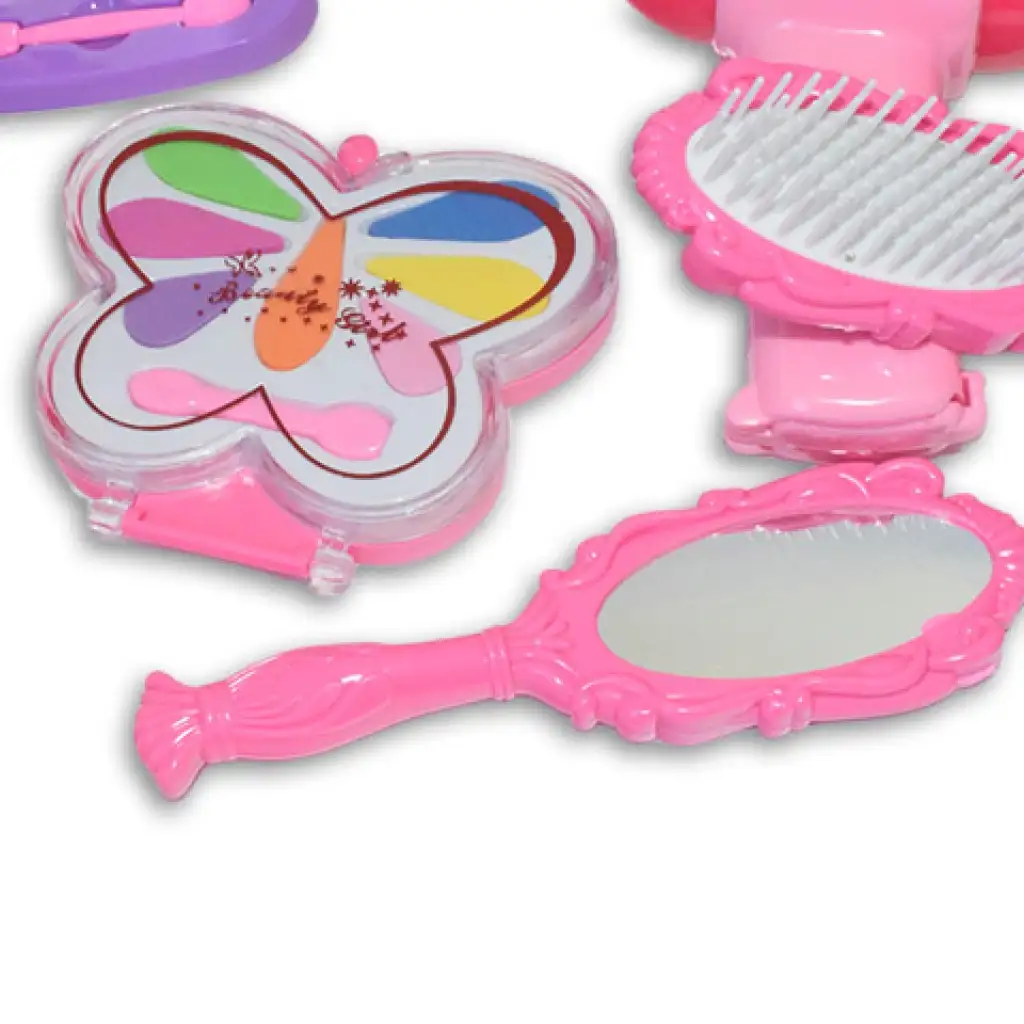 Vouge Girl - Rózsaszín 9 részes szépség szett játék sminkpalettákkal, hajszárítóval és kiegészítőkkel kép 3