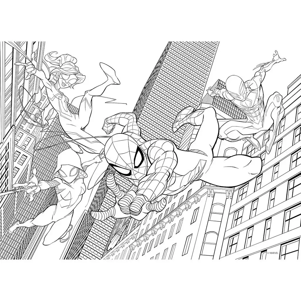 Pókember 2 az 1-ben 48db-os puzzle és színező 35x25cm - Lisciani kép 2