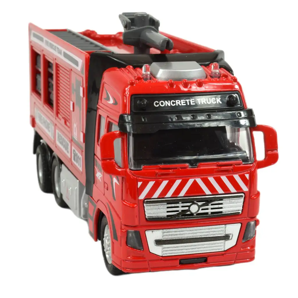 Fire Truck: Lendkerekes darus tűzoltóautó fénnyel és hanggal 20cm kép 5