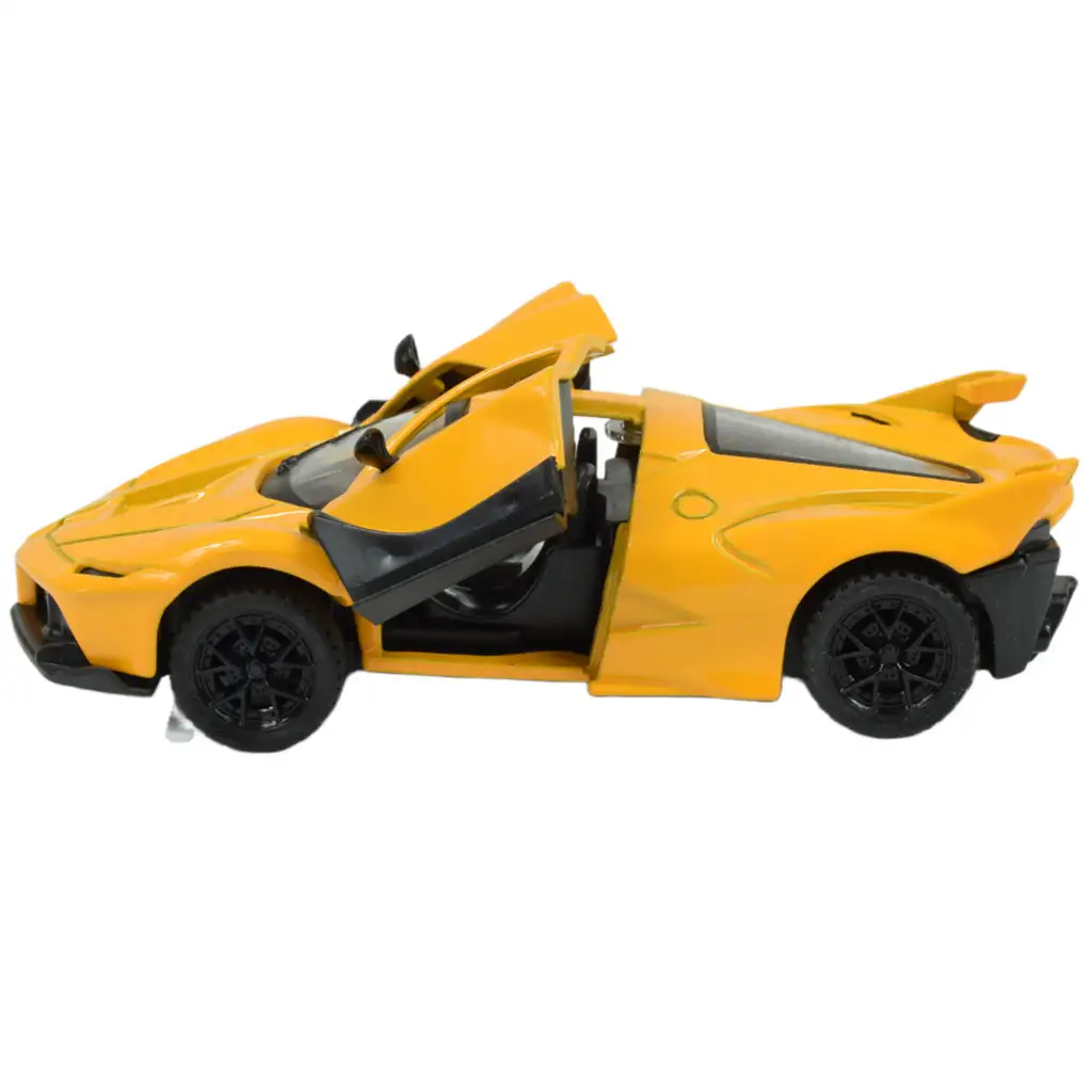 Die-Cast: Fém luxus sportautó nyitható ajtóval, többféle változatban 12cm 1db kép 7