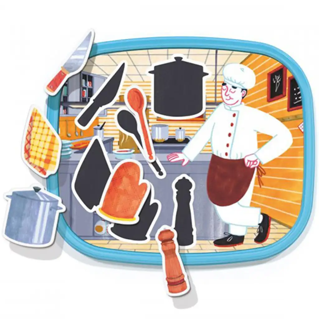 Quercetti: Montessori foglalkozások mágneses puzzle 3db-os szett