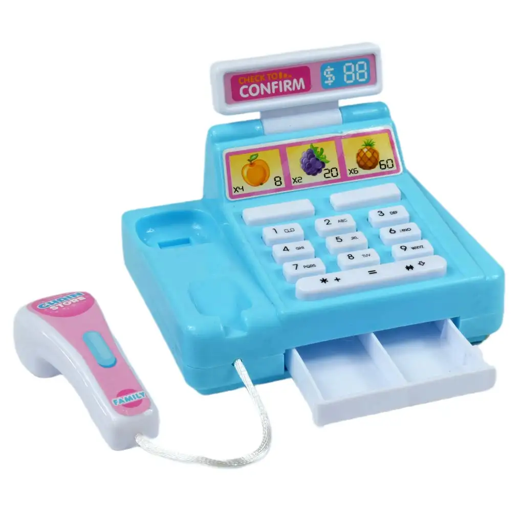 Happy Shopping: Pénztárgép nyitható kasszával kétféle változatban 12,5cm kép 2