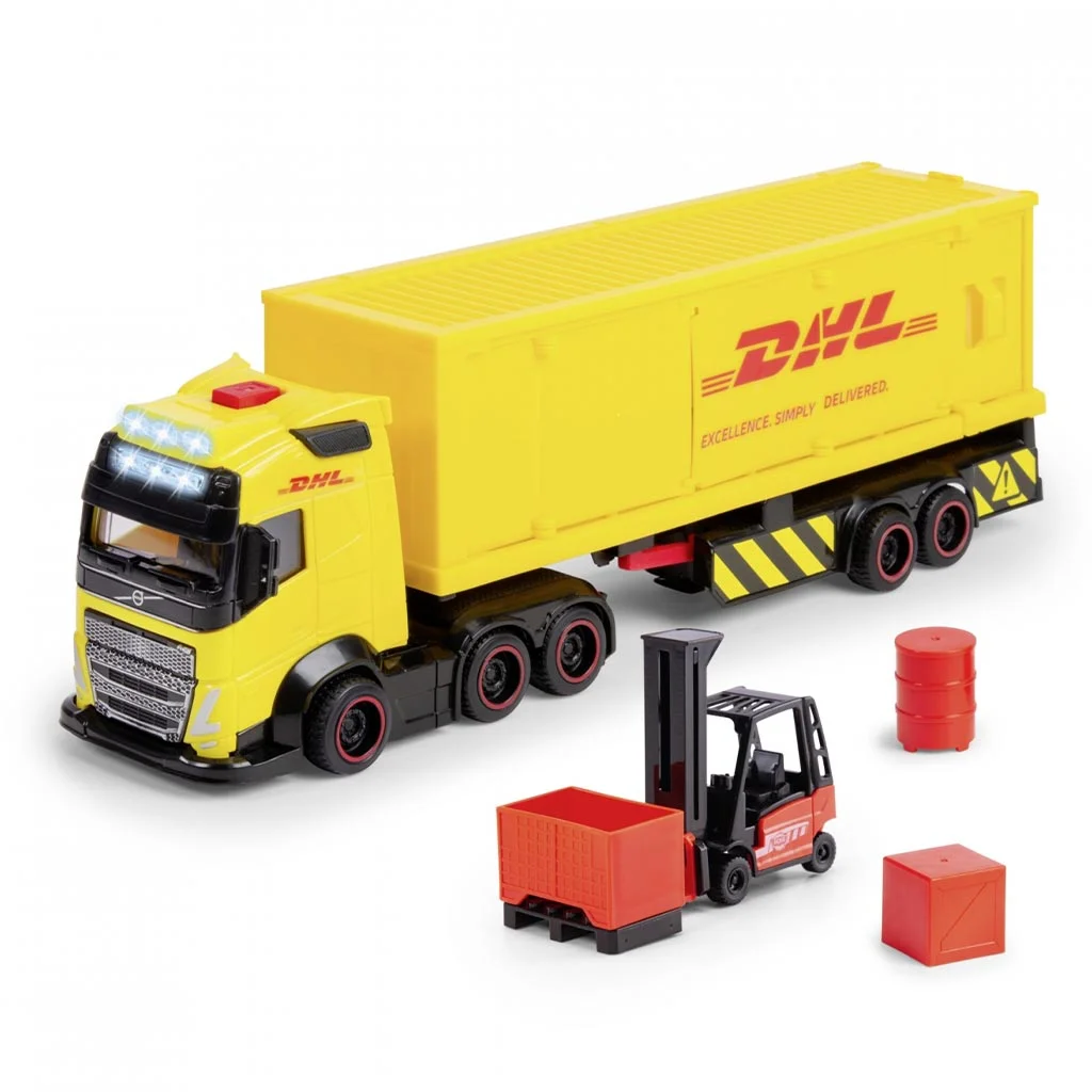 DHL Kamion fénnyel és hanggal - Dickie Toys kép 2