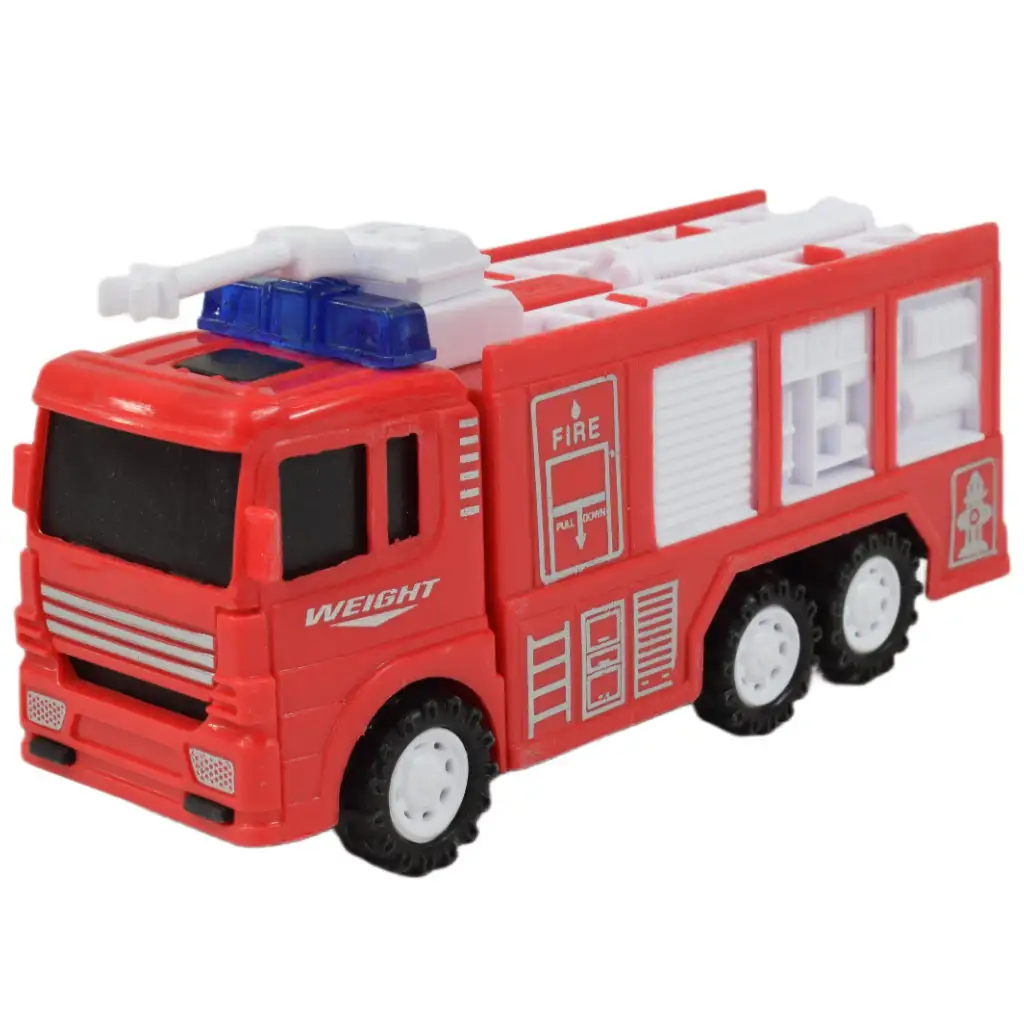 Fire Truck: Lendkerekes tűzoltóautó többféle változatban 13cm kép 4