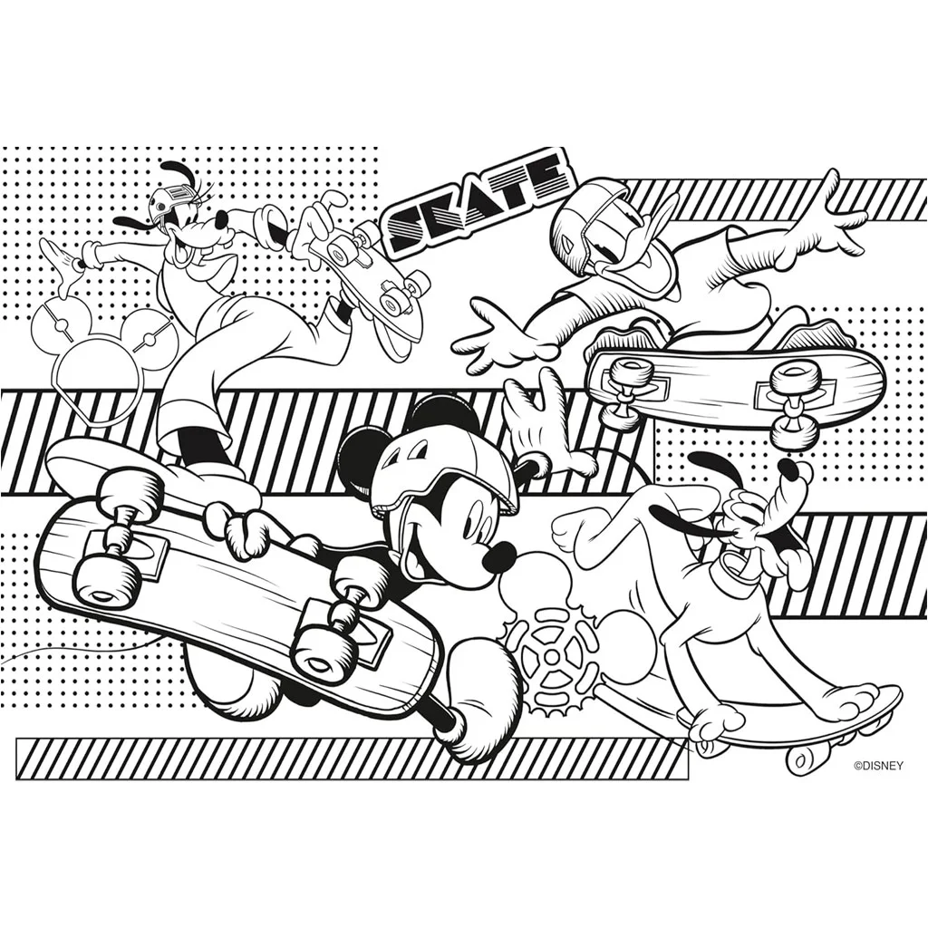 Mickey egér 2 az 1-ben 60db-os puzzle és színező 50x35cm - Lisciani kép 3
