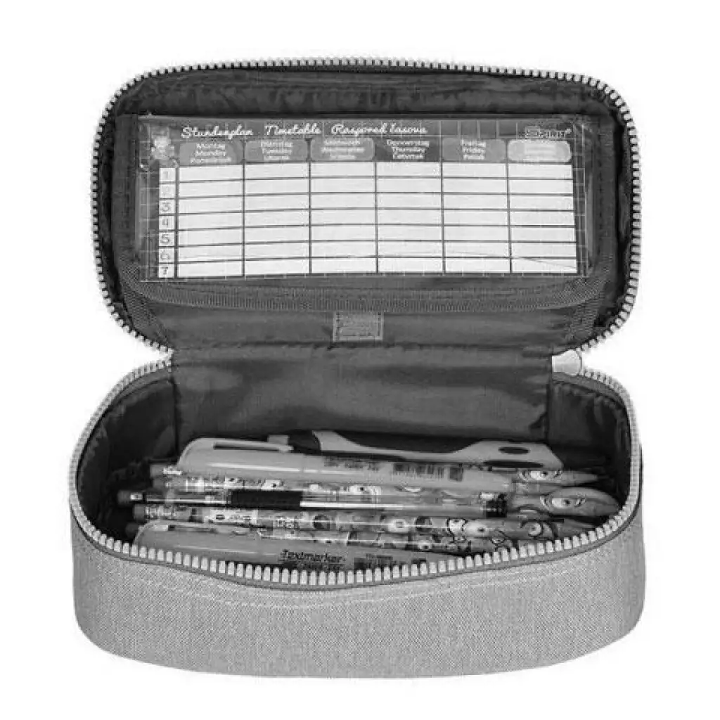 Spirit: My Bag sötétkék-rózsaszín mintás ovális tolltartó 23x10cm kép 3