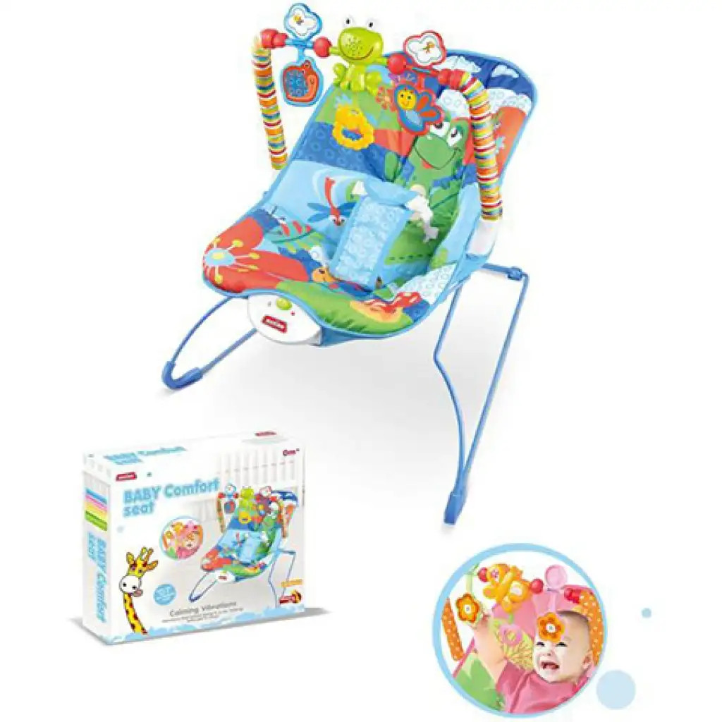 Rezgő és zenélő pihenőszék békás mintával kép 2