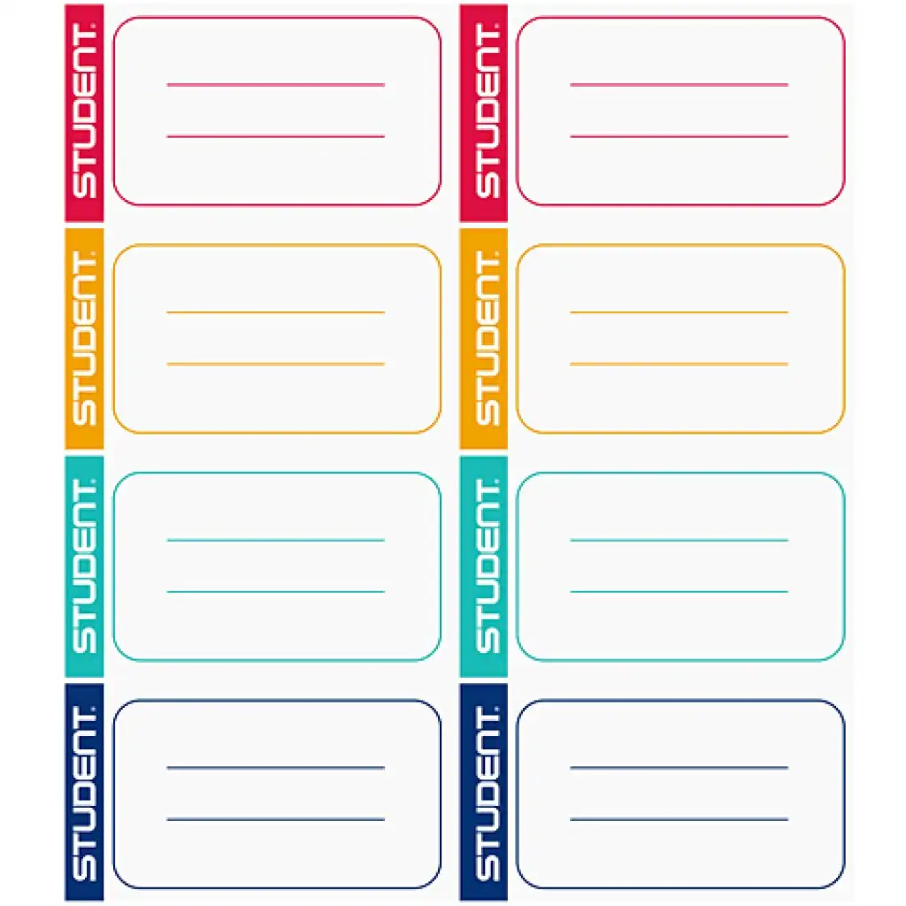 Student füzetcímke 8db