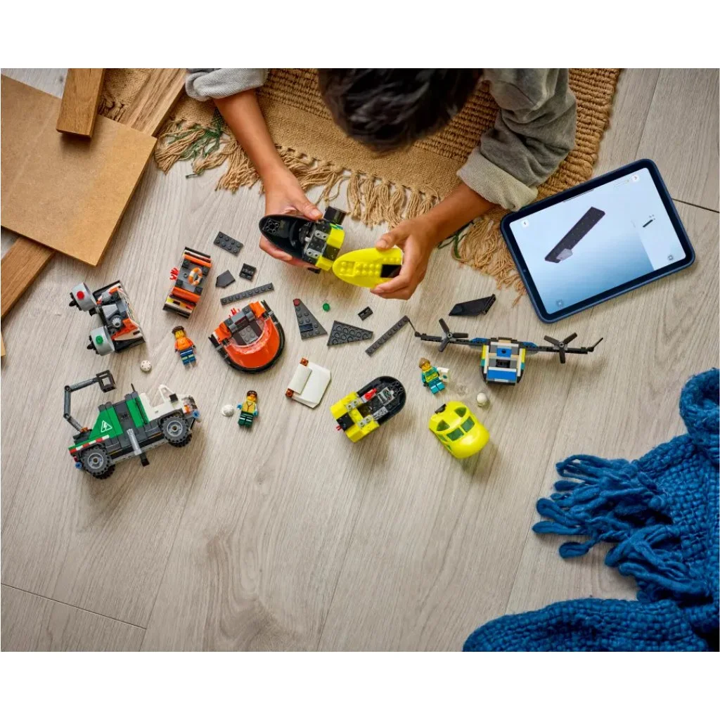 LEGO® City: Repülőgép, emelőkosaras kocsi és légpárnás jármű remix (60505) kép 5