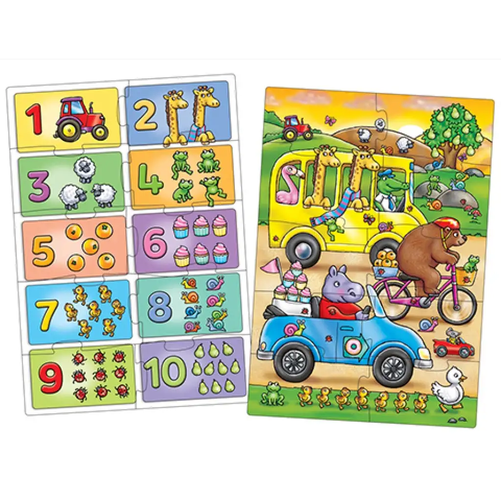 Keress és találj... Számok 2x10db-os oktató puzzle kép 2