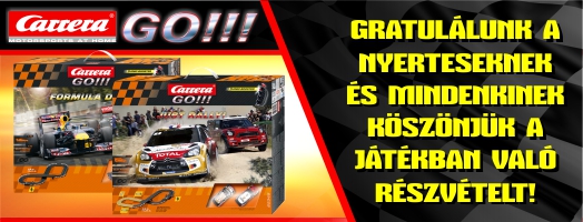 Carrera GO! Facebook nyereményjáték eredményhírdetés