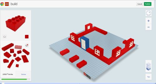 Lego Google online építő alkalmazás