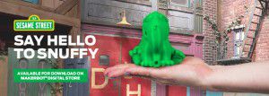 Szezám Utca játékok a MakerBot-tól