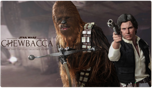 Han Solo és Chewbacca Star Wars figurák a Hot Toys-tól