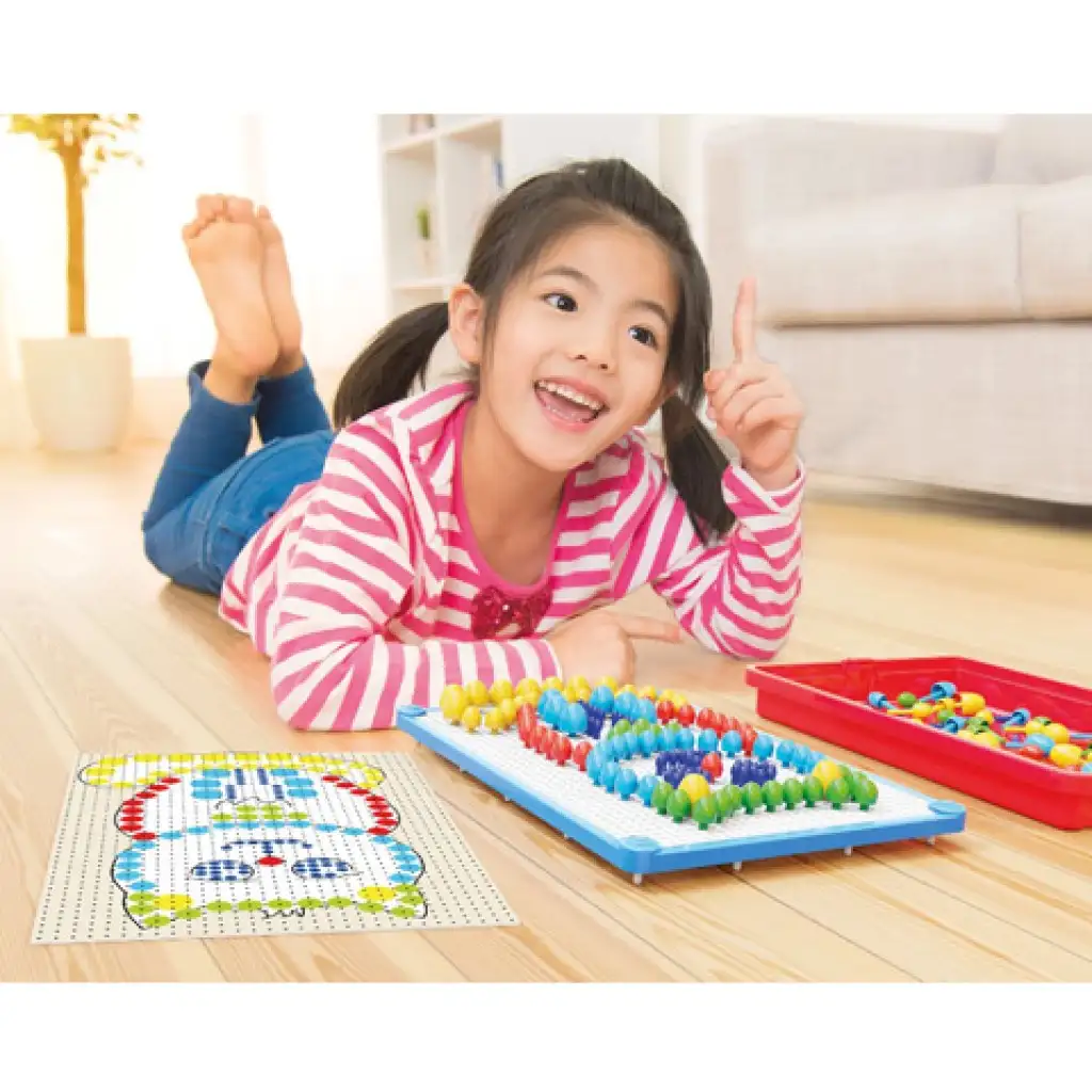 Quercetti: Színes pötyi készlet állatos 150db-os kép 3