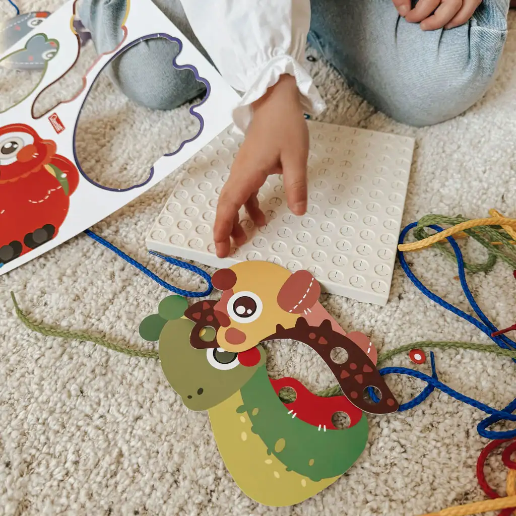 Quercetti: FantaFilo - Állatkert fűzőcske kreatív játék kép 3