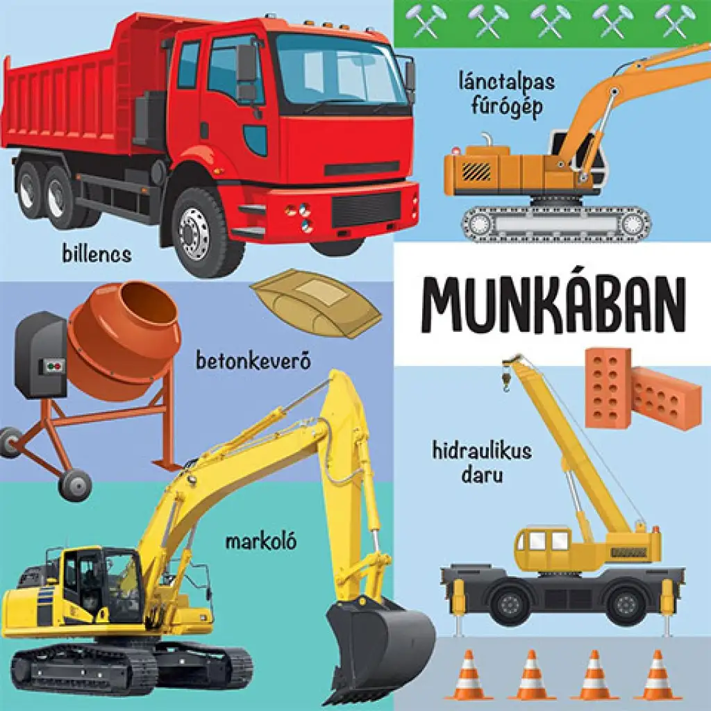 101 színes kép a gépekről babakönyv kép 2