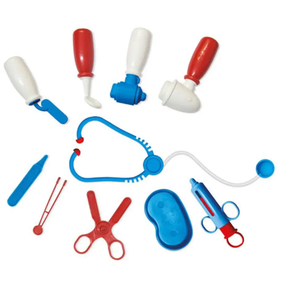 Piros-kék orvosi kocsi kiegészítőkkel kép 2