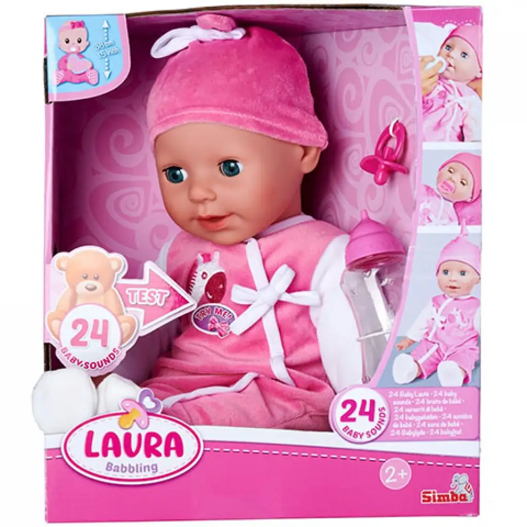 Laura baba hanggal és cumival 38cm - Simba Toys kép 1