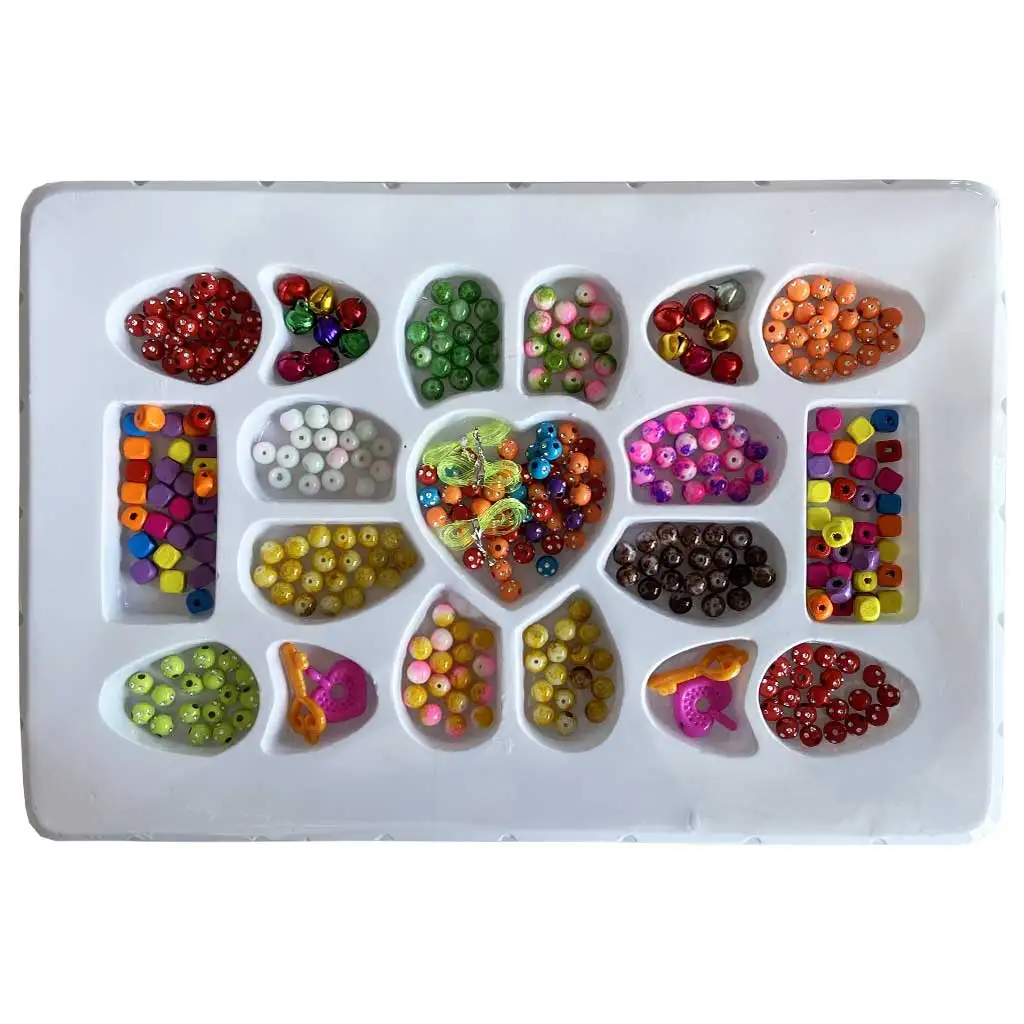 Beads Series: Ékszerkészítő szett gyöngyökkel és kulcsokkal 100+ gyönggyel kép 2