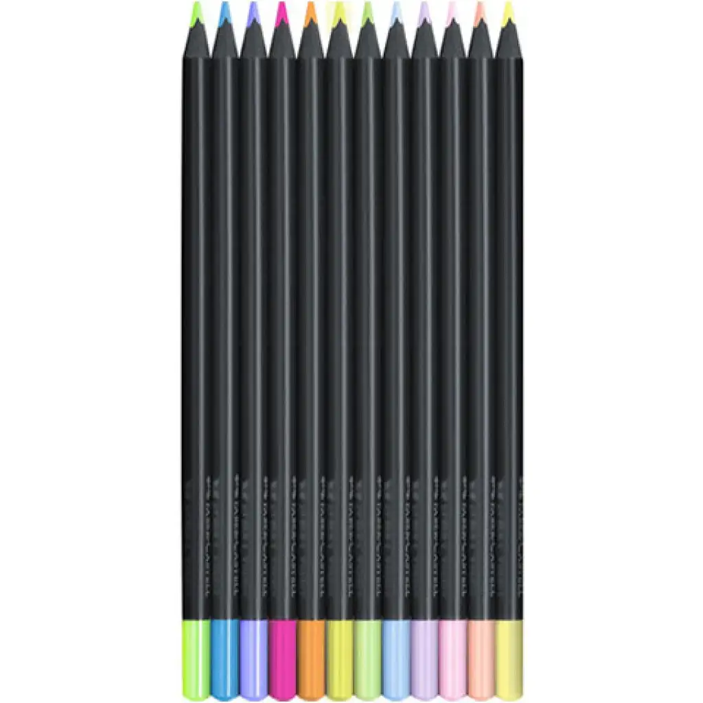 Faber-Castell: Black Edition Pastel színes ceruza szett 12db-os kép 2