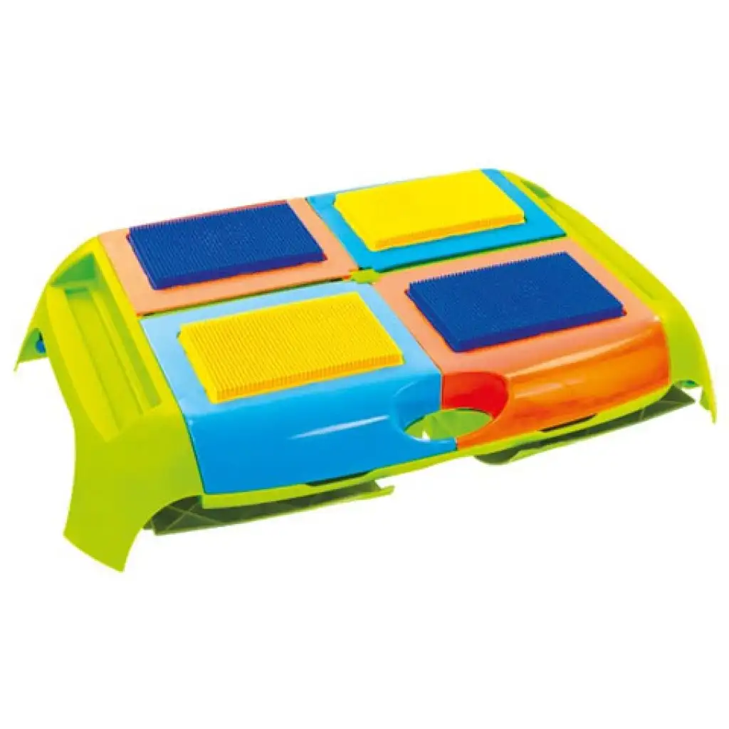 Színes tüskés építőjáték hordozható asztallal kép 2