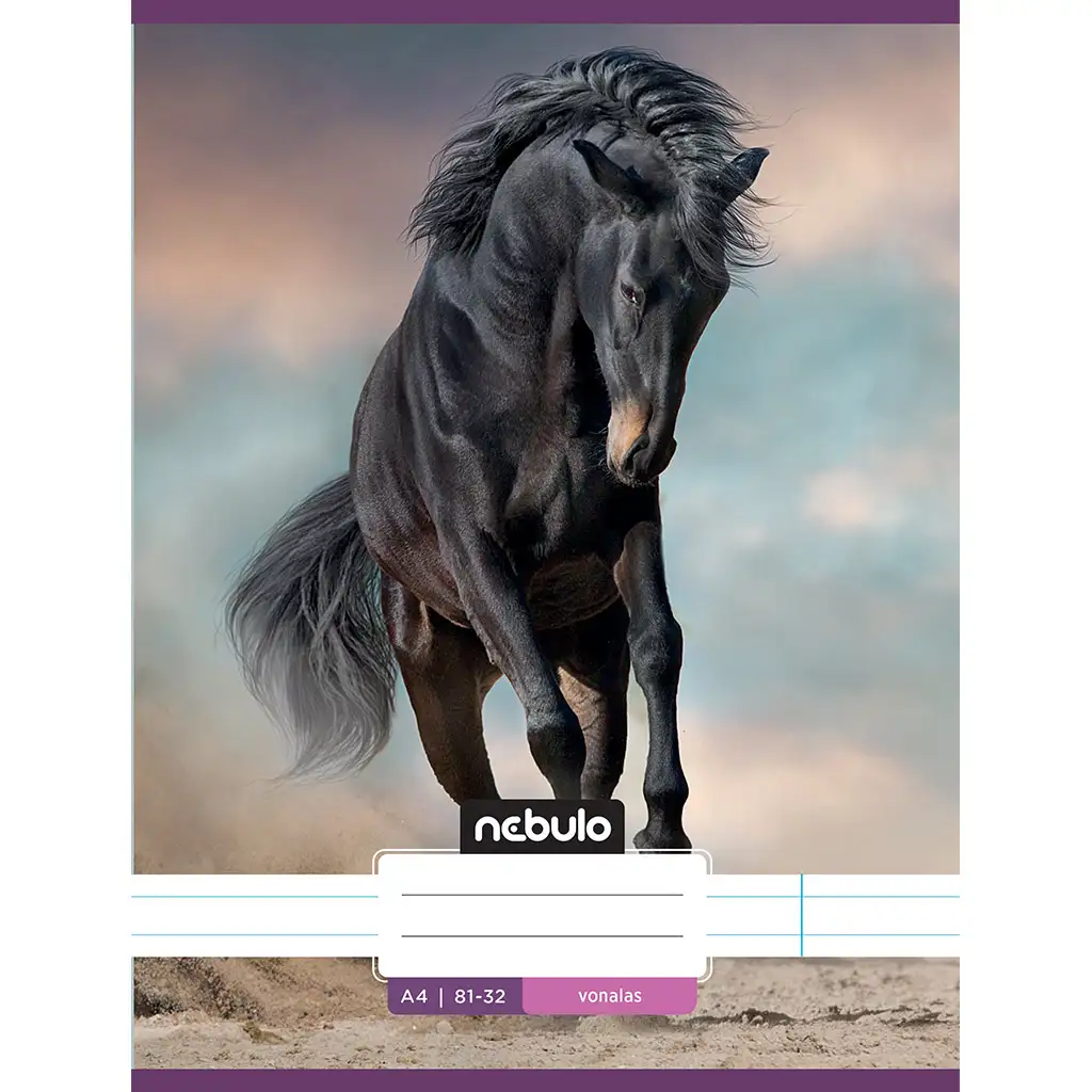 Nebulo: Ló a homokban vonalas füzet 81-32 A/4