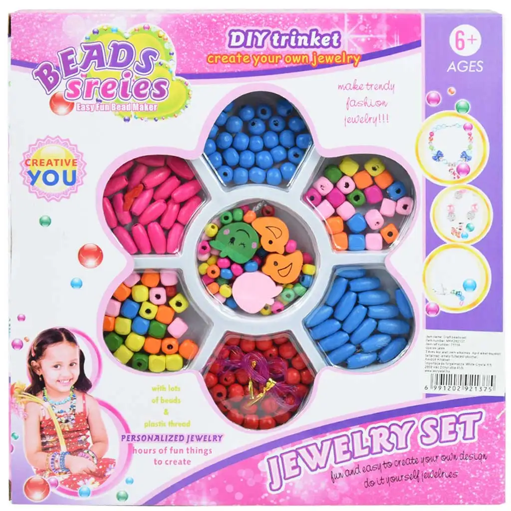 Beads Series: Ékszerkészítő szett 100+ színes gyönggyel különböző formákban