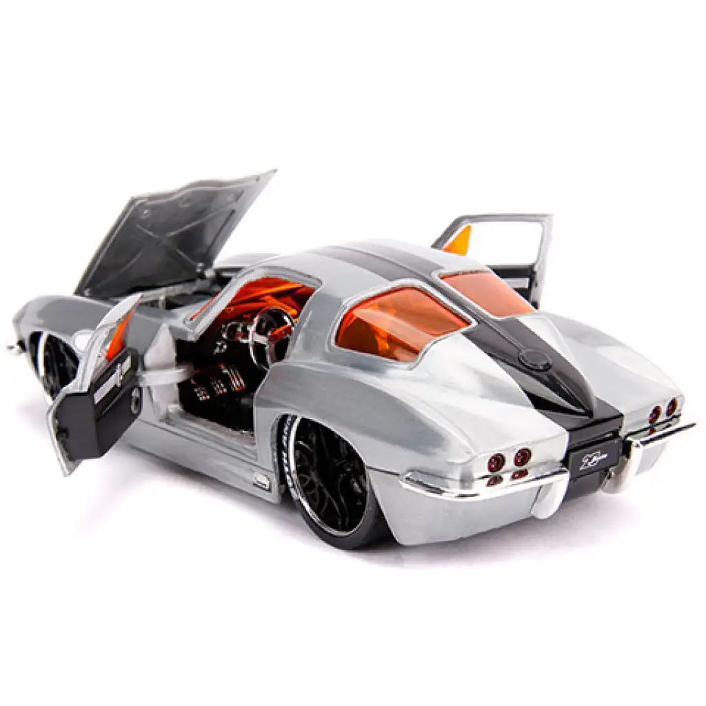 1963 Chevy Sting Ray fém autómodell 1/24 - Simba Toys kép 4