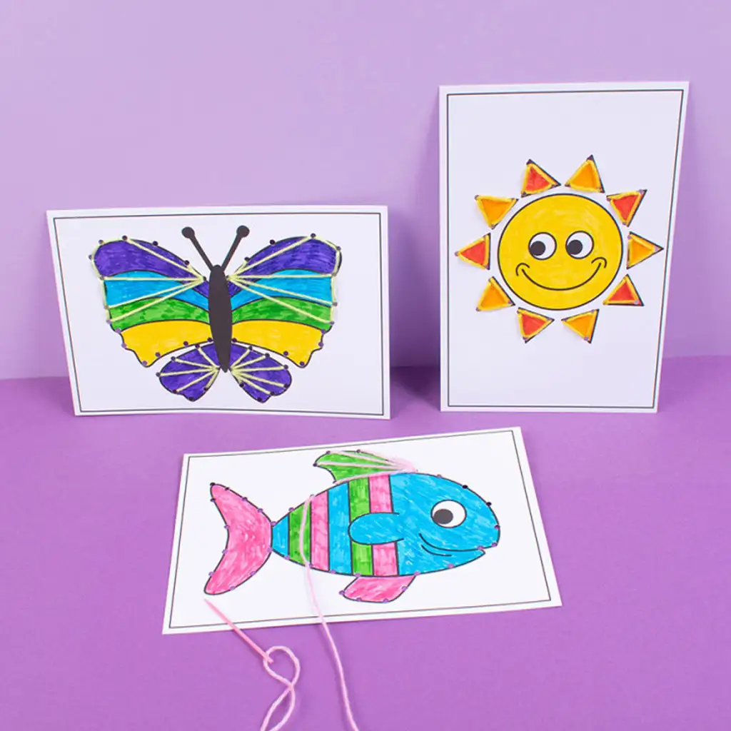 PlayBox: Színezhető varrókártya szett 48db-os kép 2