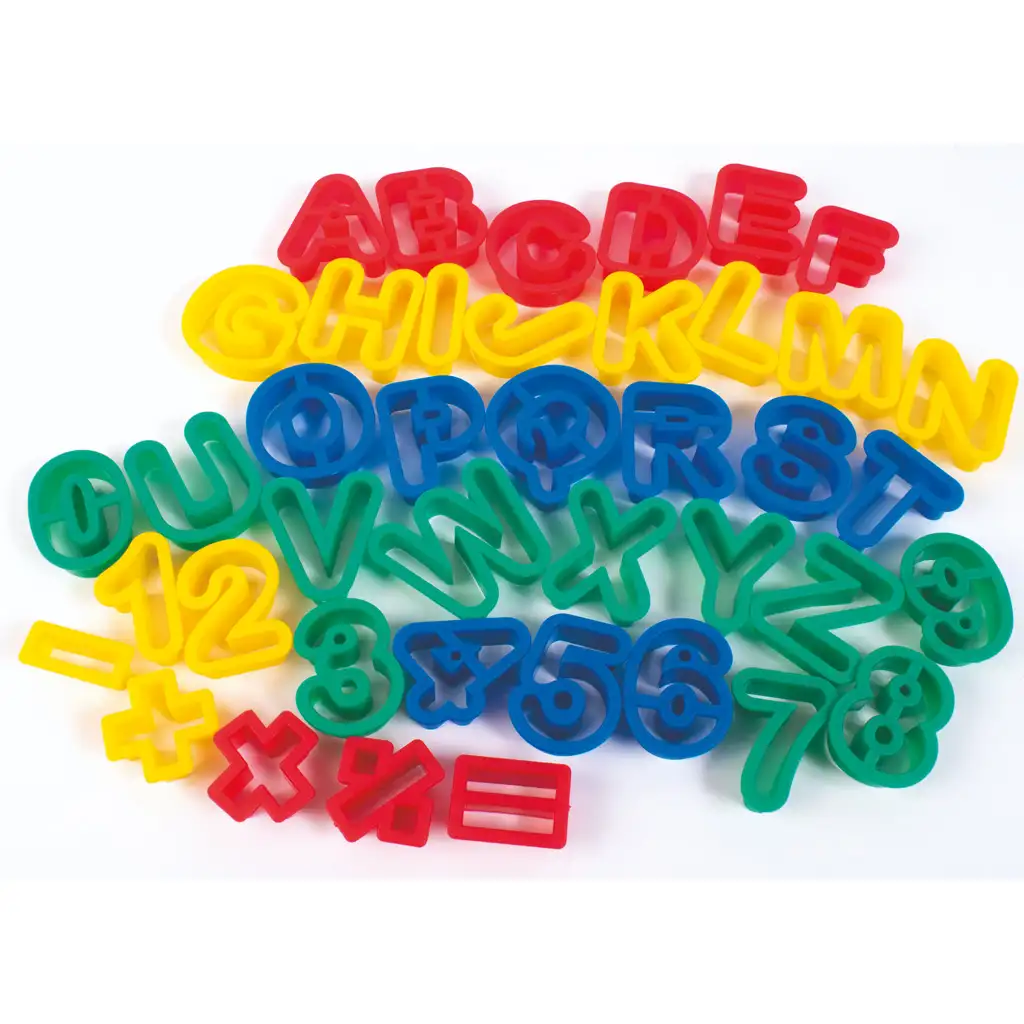 PlayBox: Műanyag gyurma formázó szett kiszúró formákka lés sodrófával 42 db-os kép 2