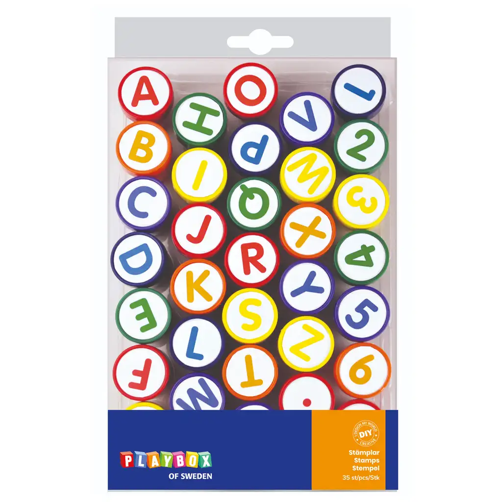 PlayBox: Betűk és Számok 35 db-os nyomda szett