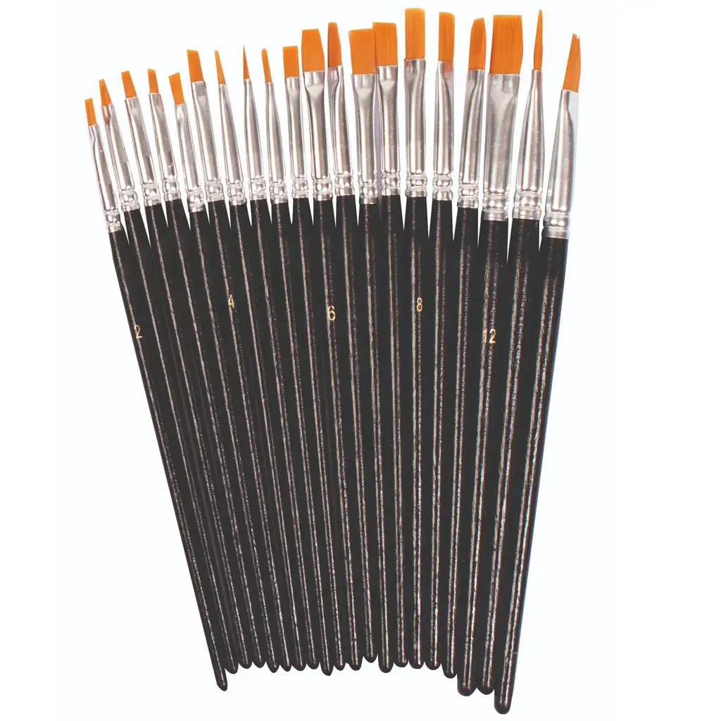 PlayBox: Lapos fejű ecset szett 20db-os kép 1