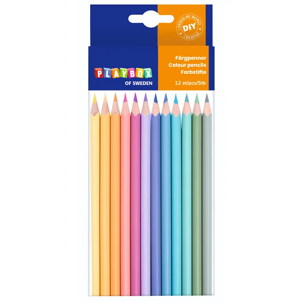 PlayBox: Pasztell háromszögletes színes ceruza szett 12db-os kép 1