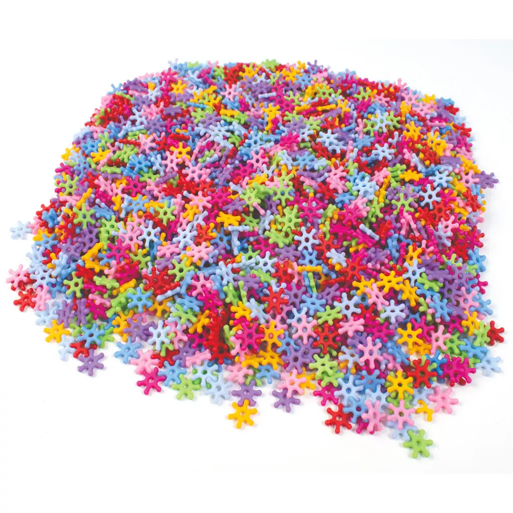 PlayBox: Műanyag színes hópehelyformájú gyöngy szett 6200db-os